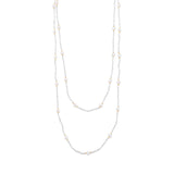 Endless Design Pyrite and Cultured Freshwater Pearl Necklace