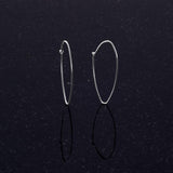 Thin Oval Wire Hoops