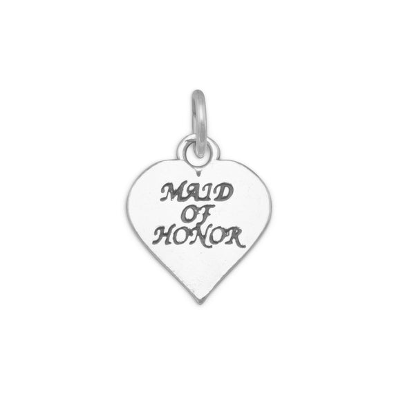 Oxidized Maid of Honor Charm