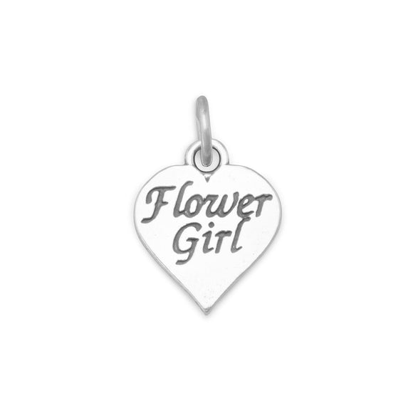 Oxidized Flower Girl Charm