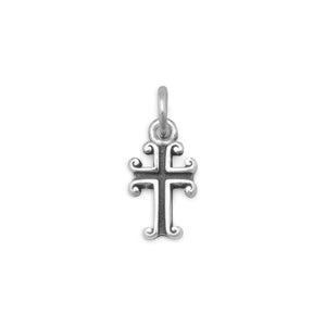 Oxidized Cross Charm