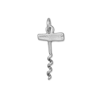 Oxidized Corkscrew Charm