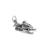 Oxidized Snowmobile Charm