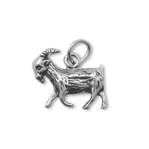 Oxidized Goat Charm